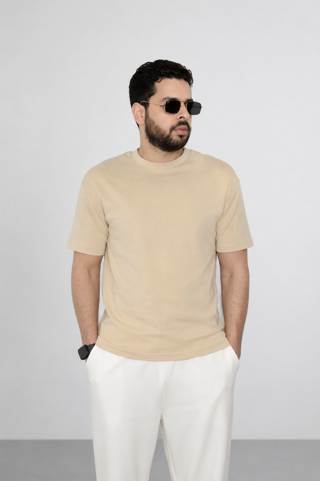 Beige Basic T-shirt