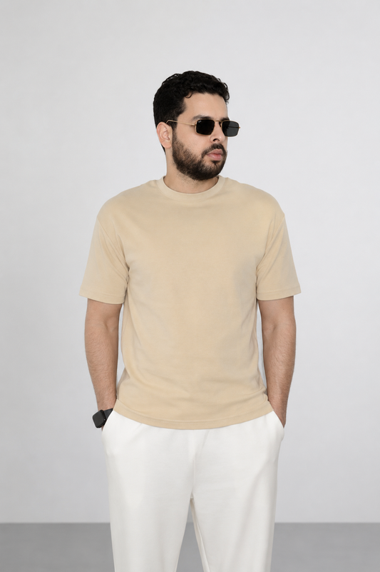 Beige Basic T-shirt