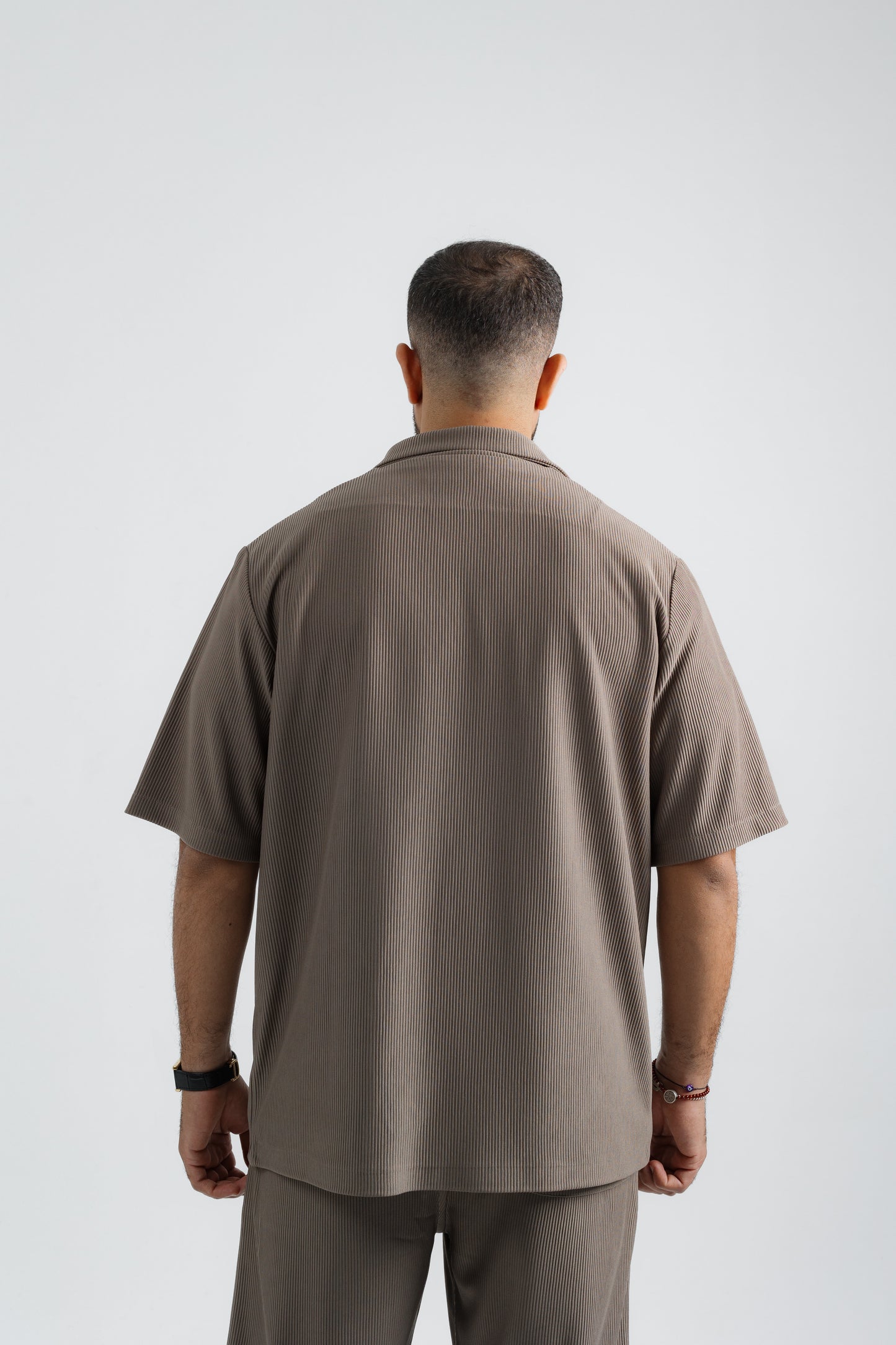 Corduroy Pleated Cuban Shirt