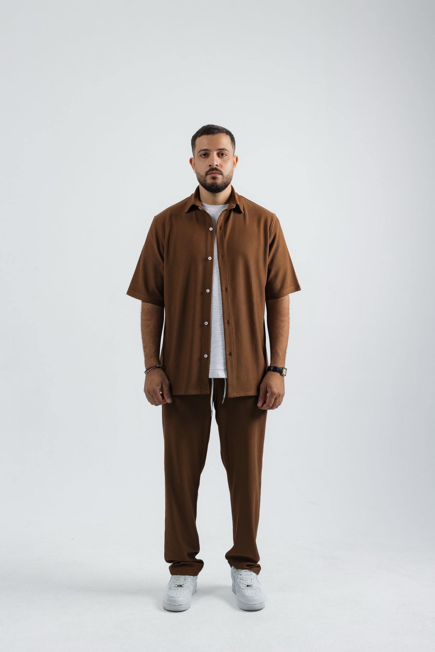 Corduroy Pleated Shirt