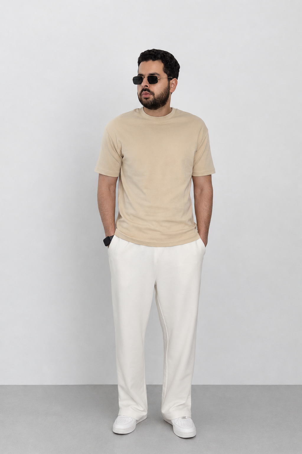 Beige Basic T-shirt